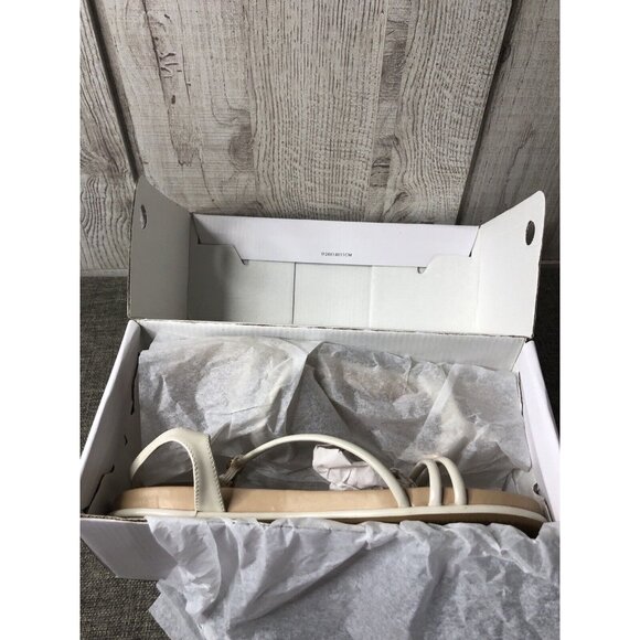 Dream Pairs Womens Sandals Size 8.5 Ivory Flat Criss Cross Strappy Summer Cruise - Picture 7 of 8